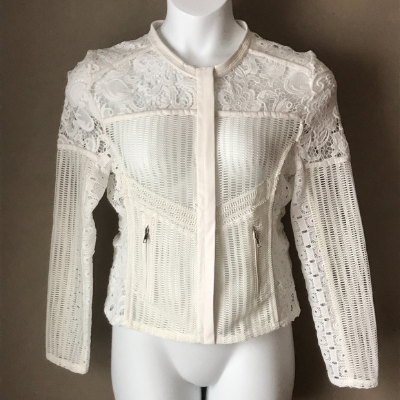 Garcia Jackets & Blazers - NWT Gracia Eyelet Sheer Crochet Jacket